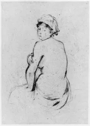 Weiblicher Akt von hinten, 1889